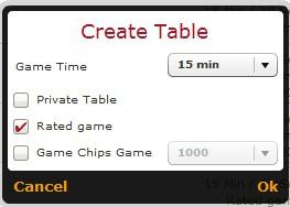The panel allows you to create a separate table dedicated to the game allowing Tysiacha create two types of tables: a table ranking the private or the game. In addition, we can determine the time available for the player's movements in a single batch Tysiacha.