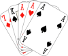 Poker card set - three of a kind