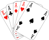 Poker kart seti - dört bir tür