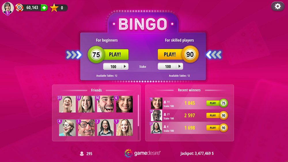 Bingo game - Play online and test your luck! It's free on GameDesire