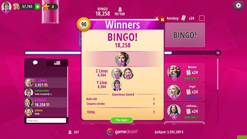 Bingo game - Play online and test your luck! It's free on GameDesire