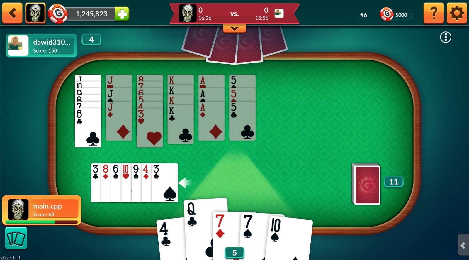 GameDesire Gin Rummy, brought to you by
