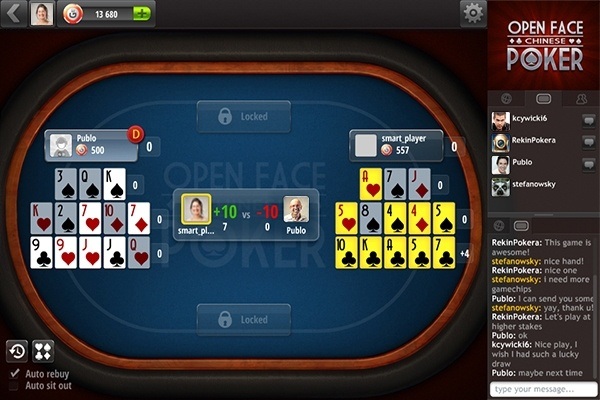 open face chinese poker pineapple online