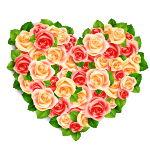 Heart shaped roses