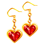 Heart - shaped earrings