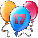 17 balloons
