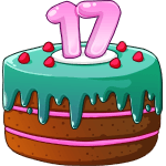 17 birthday cake